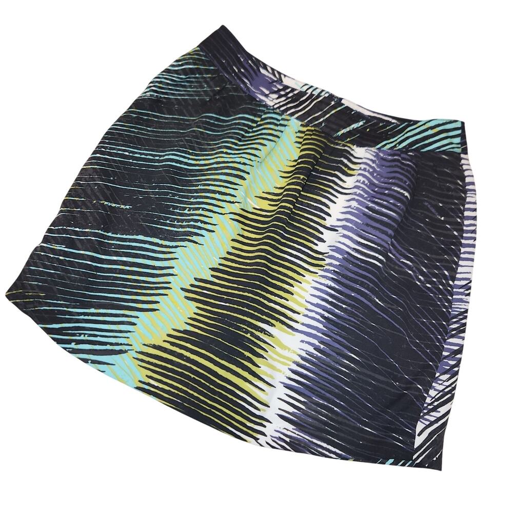 ann taylor loft skirt Multicolored Half‎ Zip Sz 4p Satin
